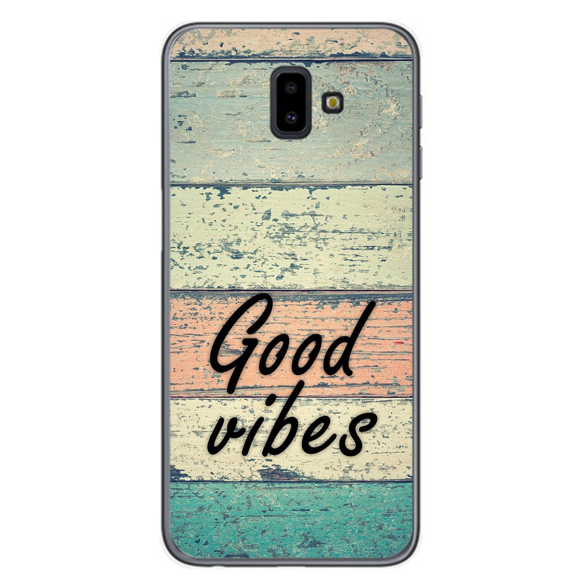 Funda Gel Tpu para Samsung Galaxy J6+ Plus diseño Madera 01 Dibujos
