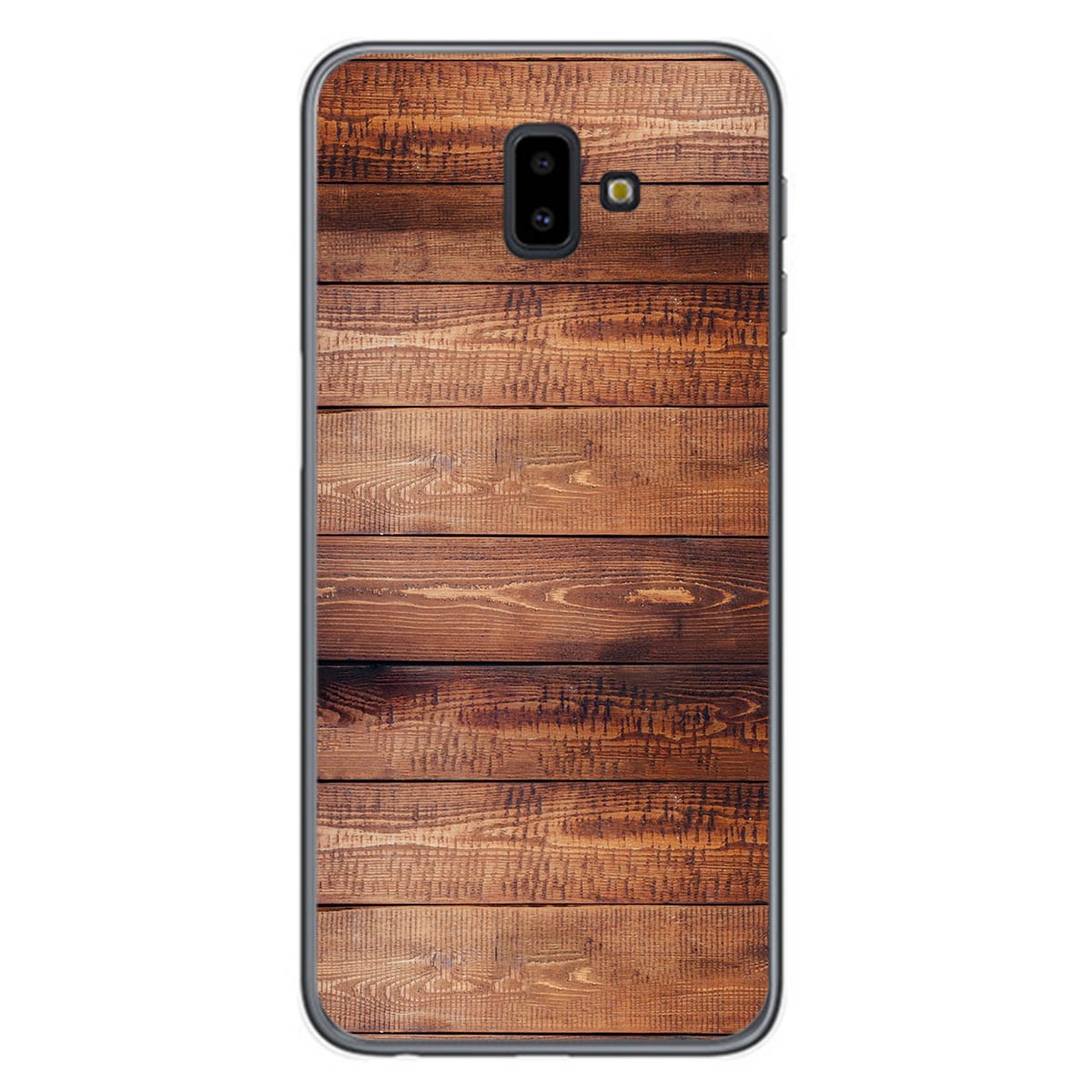 Funda Gel Tpu para Samsung Galaxy J6+ Plus diseño Madera 02 Dibujos