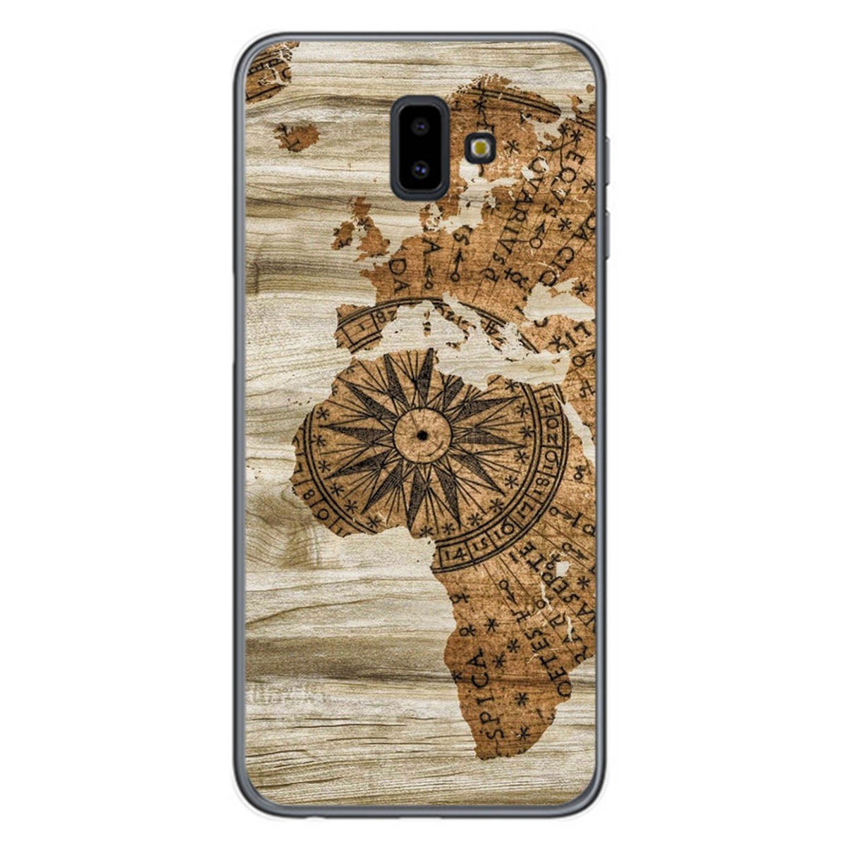 Funda Gel Tpu para Samsung Galaxy J6+ Plus diseño Madera 07 Dibujos
