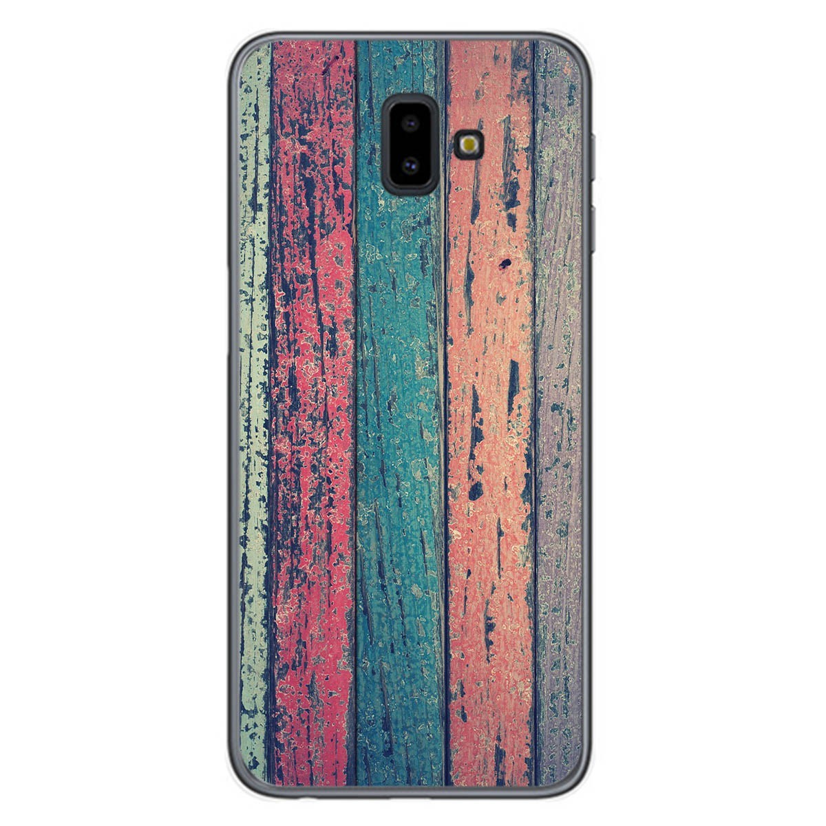 Funda Gel Tpu para Samsung Galaxy J6+ Plus diseño Madera 10 Dibujos