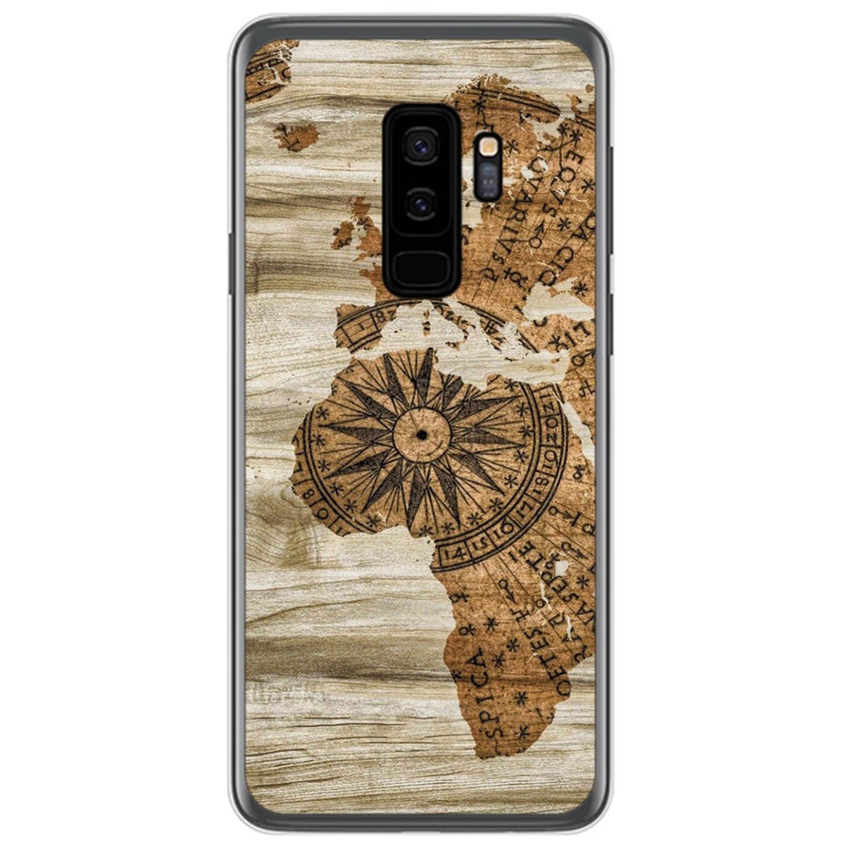 Funda Gel Tpu para Samsung Galaxy S9 Plus diseño Madera 07 Dibujos