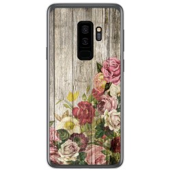 Funda Gel Tpu para Samsung Galaxy S9 Plus diseño Madera 08 Dibujos