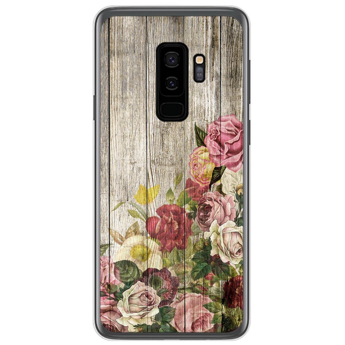Funda Gel Tpu para Samsung Galaxy S9 Plus diseño Madera 08 Dibujos