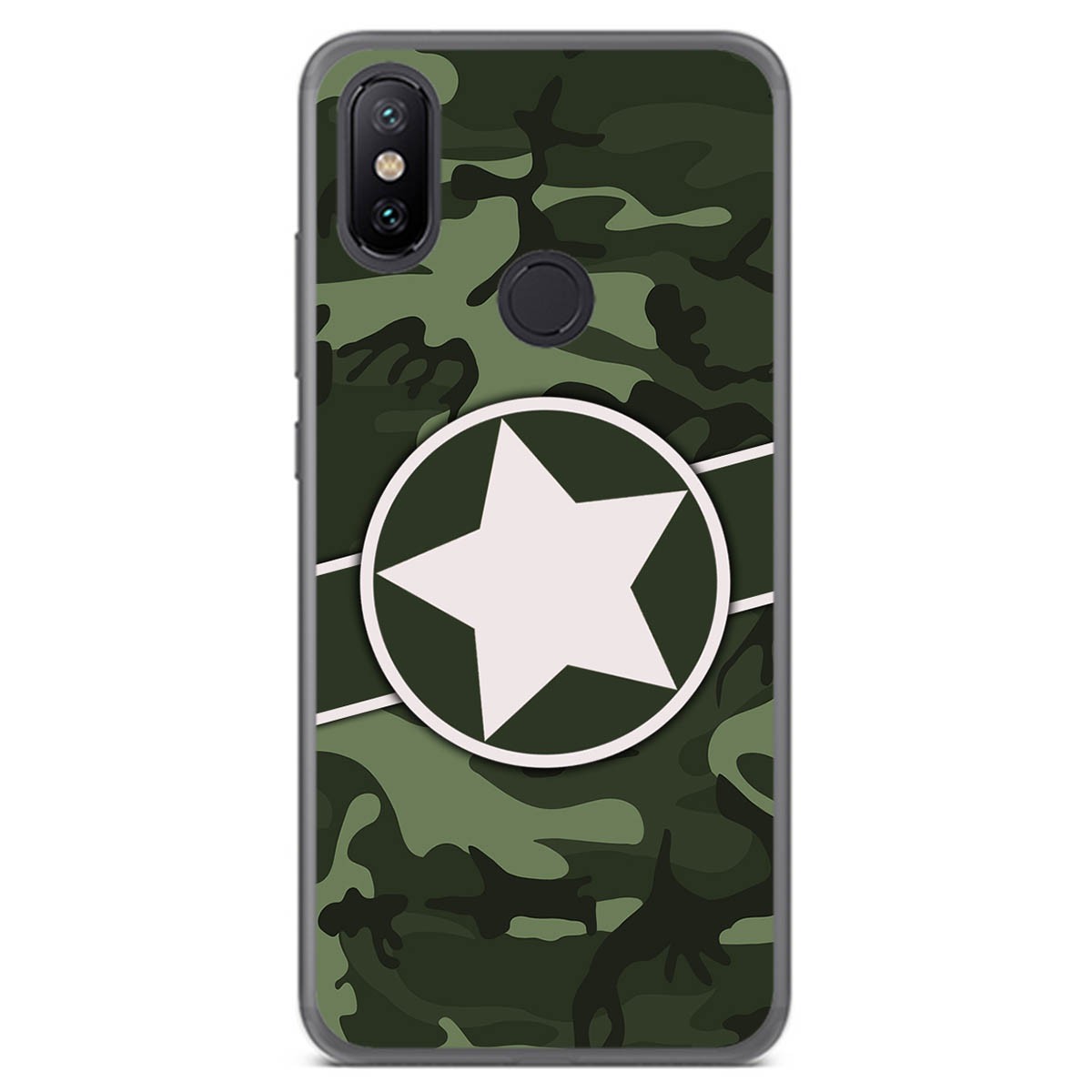 Funda Gel Tpu para Xiaomi Mi 6X / Mi A2 diseño Camuflaje 01 Dibujos