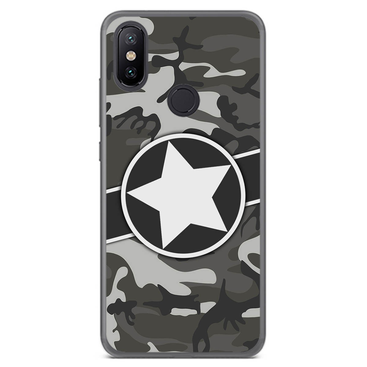 Funda Gel Tpu para Xiaomi Mi 6X / Mi A2 diseño Camuflaje 02 Dibujos