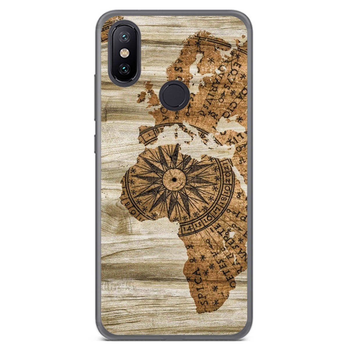 Funda Gel Tpu para Xiaomi Mi 6X / Mi A2 diseño Madera 07 Dibujos