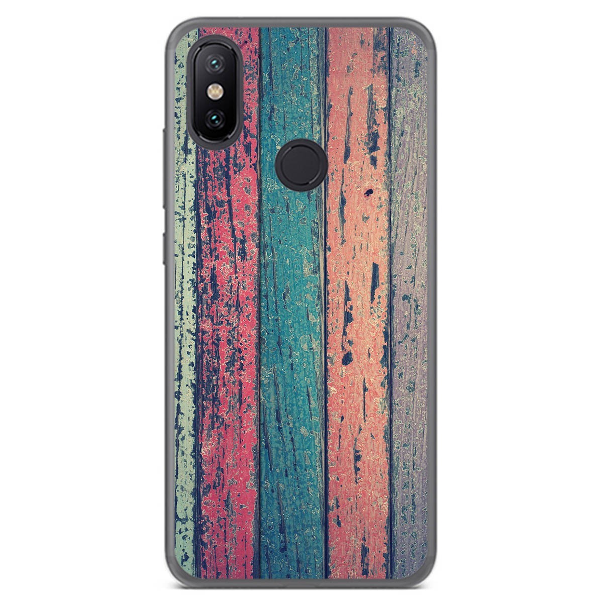 Funda Gel Tpu para Xiaomi Mi 6X / Mi A2 diseño Madera 10 Dibujos