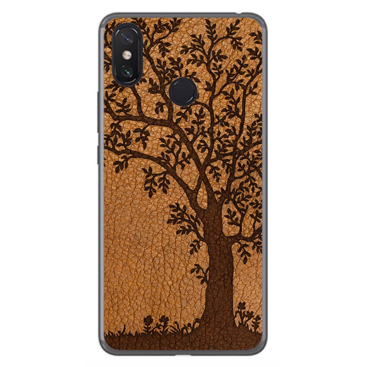 Funda Gel Tpu para Xiaomi Mi Max 3 diseño Cuero 03 Dibujos