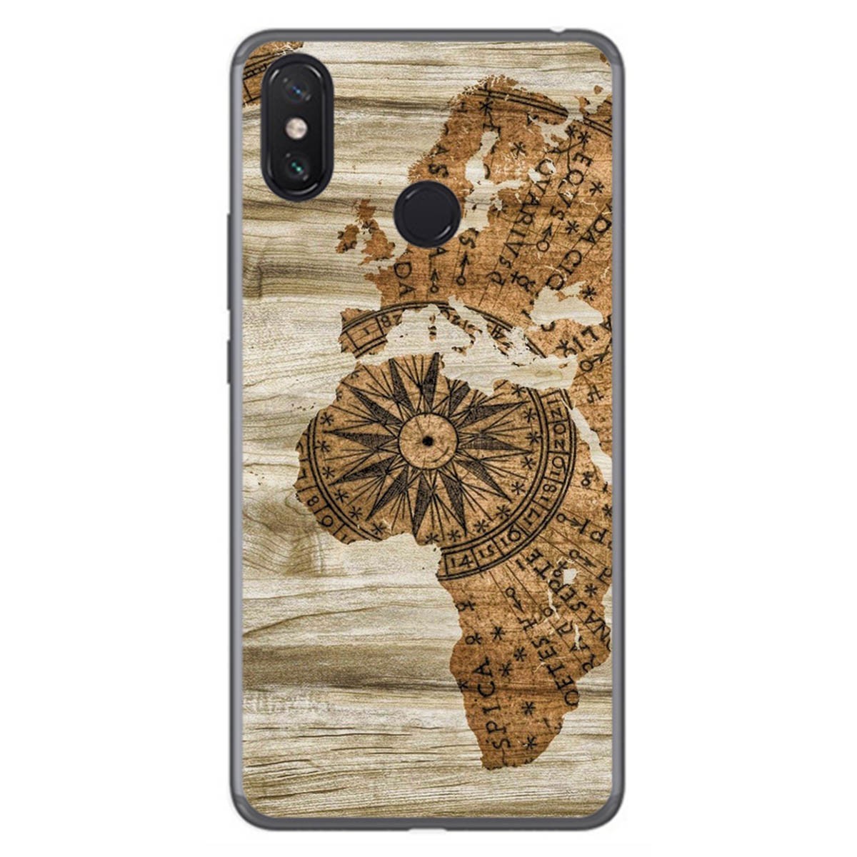 Funda Gel Tpu para Xiaomi Mi Max 3 diseño Madera 07 Dibujos