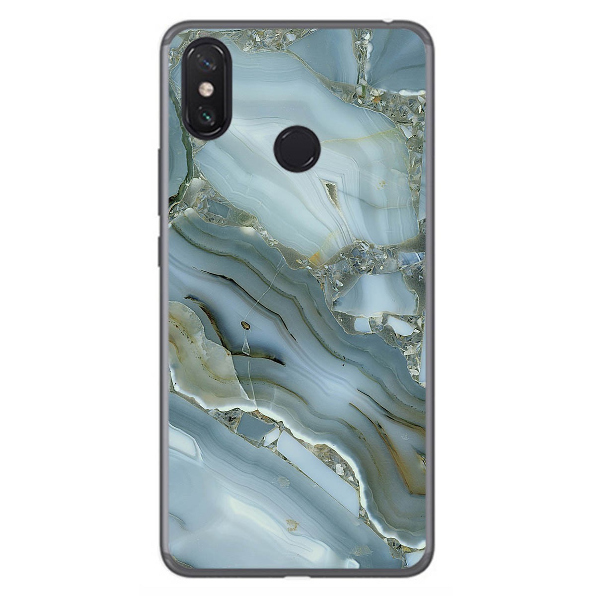 Funda Gel Tpu para Xiaomi Mi Max 3 diseño Mármol 09 Dibujos