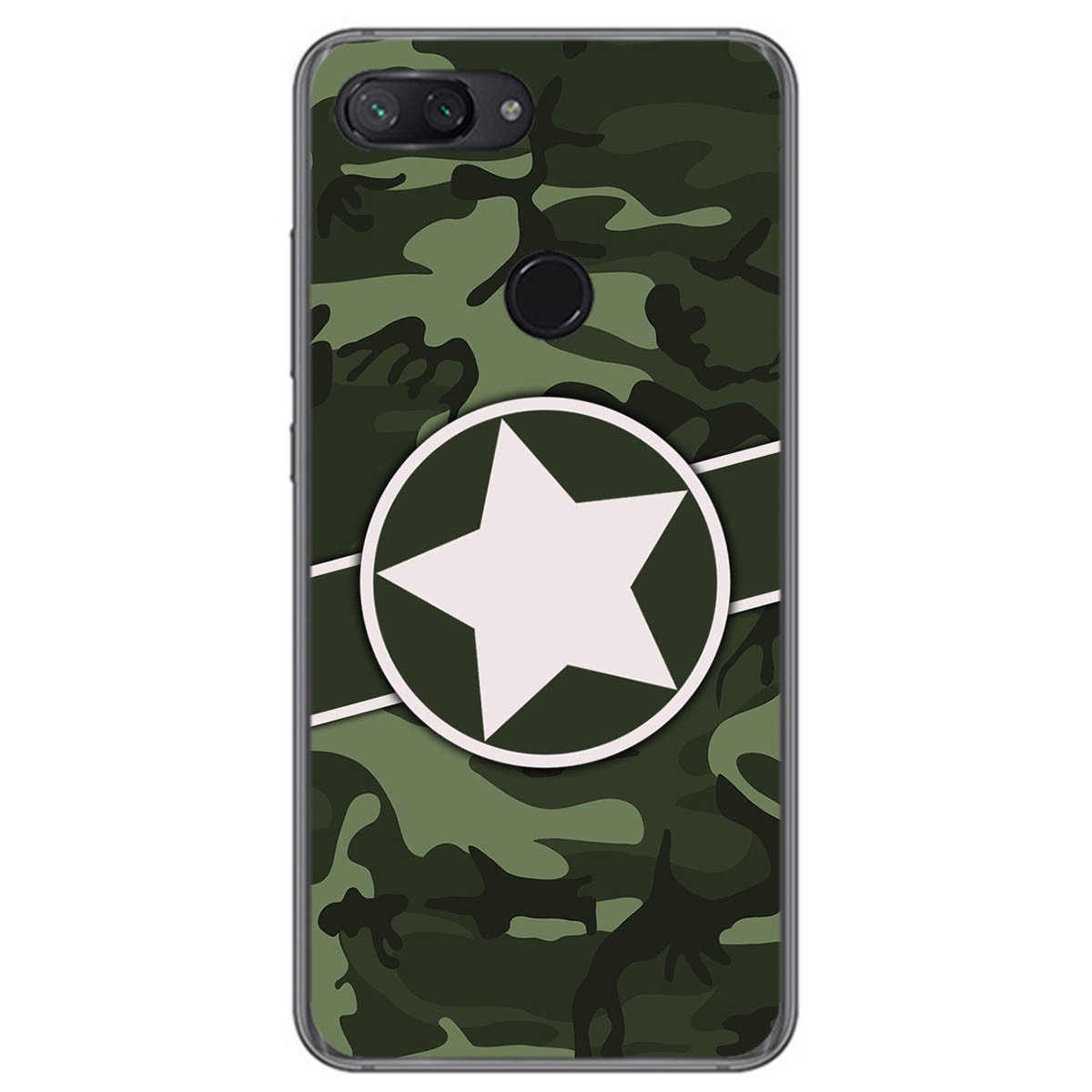 Funda Gel Tpu para Xiaomi Mi 8 Lite diseño Camuflaje 01 Dibujos