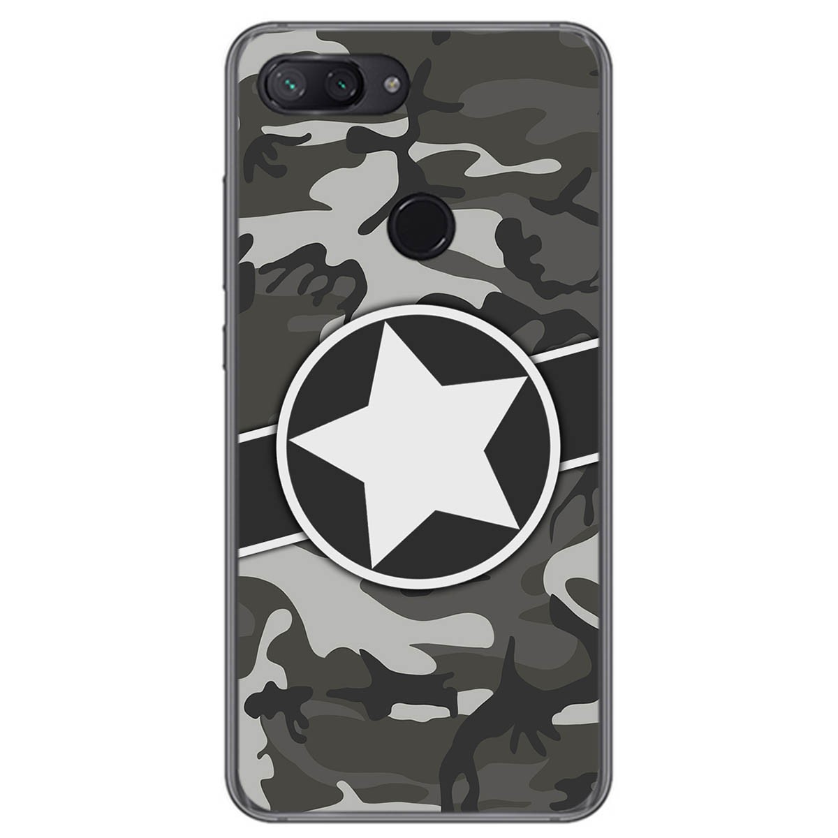Funda Gel Tpu para Xiaomi Mi 8 Lite diseño Camuflaje 02 Dibujos