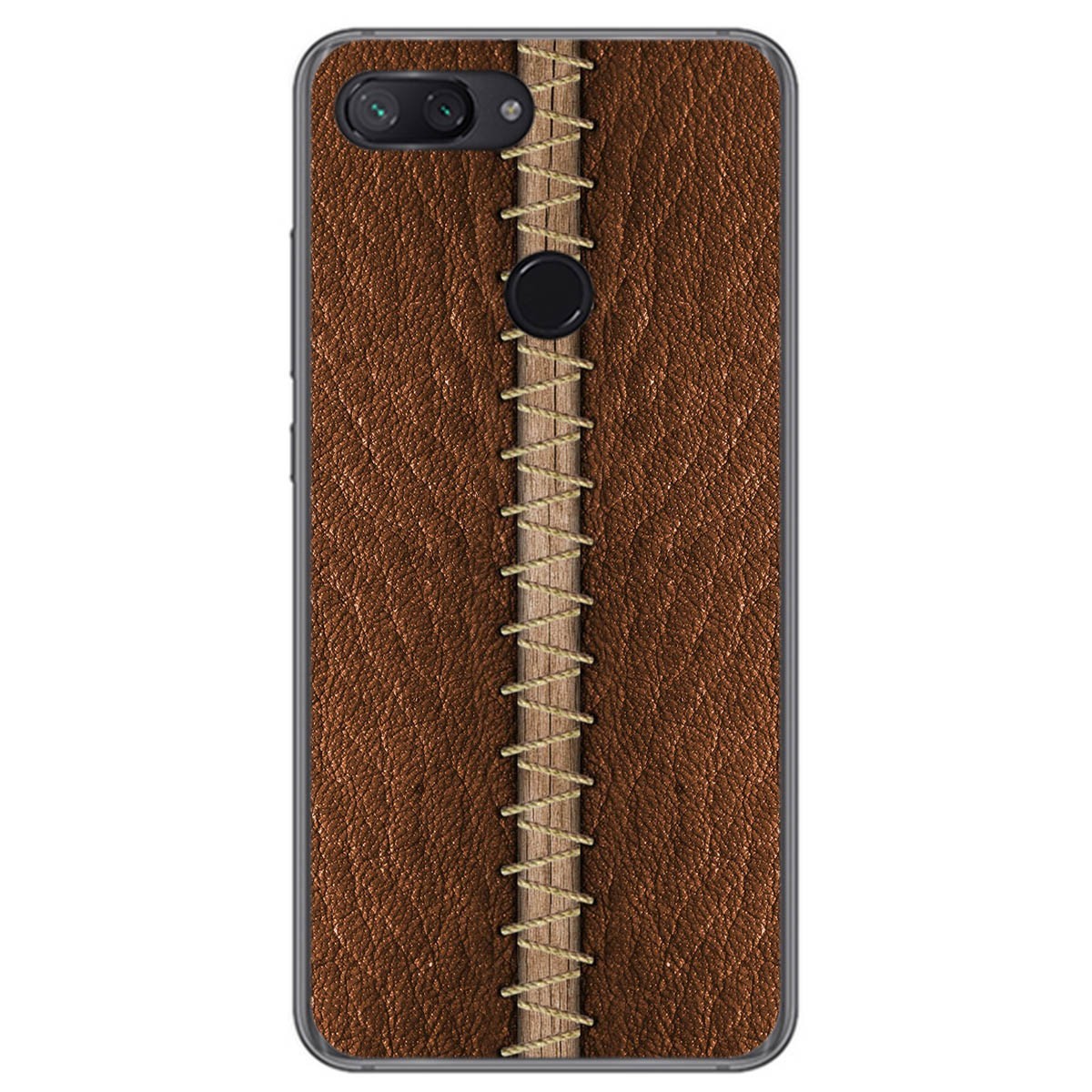 Funda Gel Tpu para Xiaomi Mi 8 Lite diseño Cuero 01 Dibujos