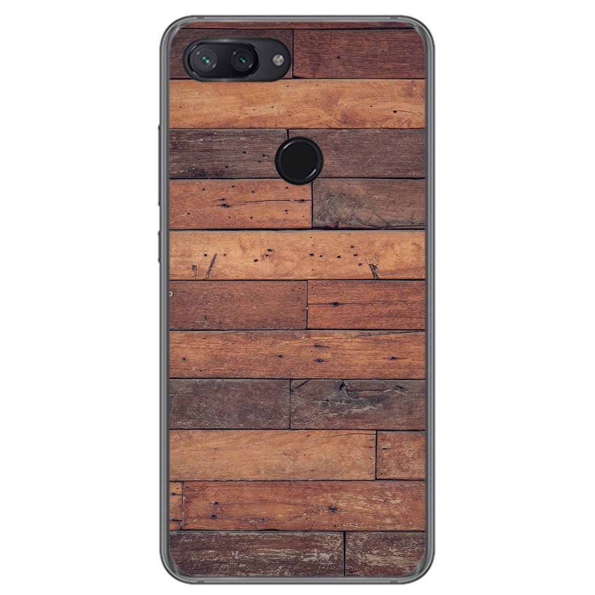 Funda Gel Tpu para Xiaomi Mi 8 Lite diseño Madera 03 Dibujos