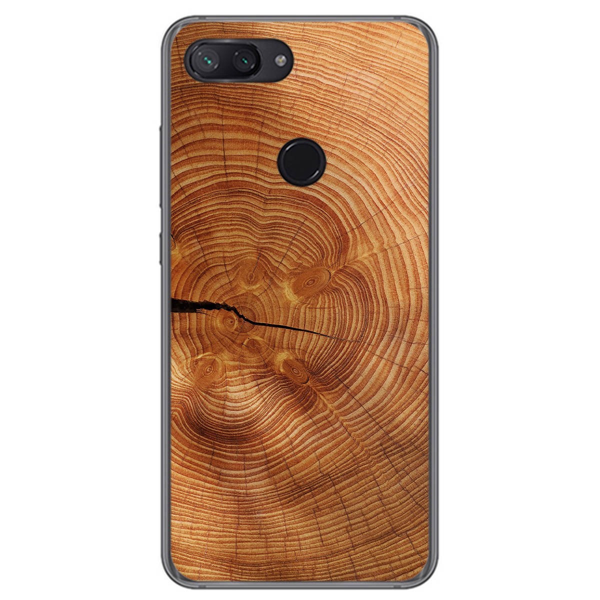 Funda Gel Tpu para Xiaomi Mi 8 Lite diseño Madera 04 Dibujos