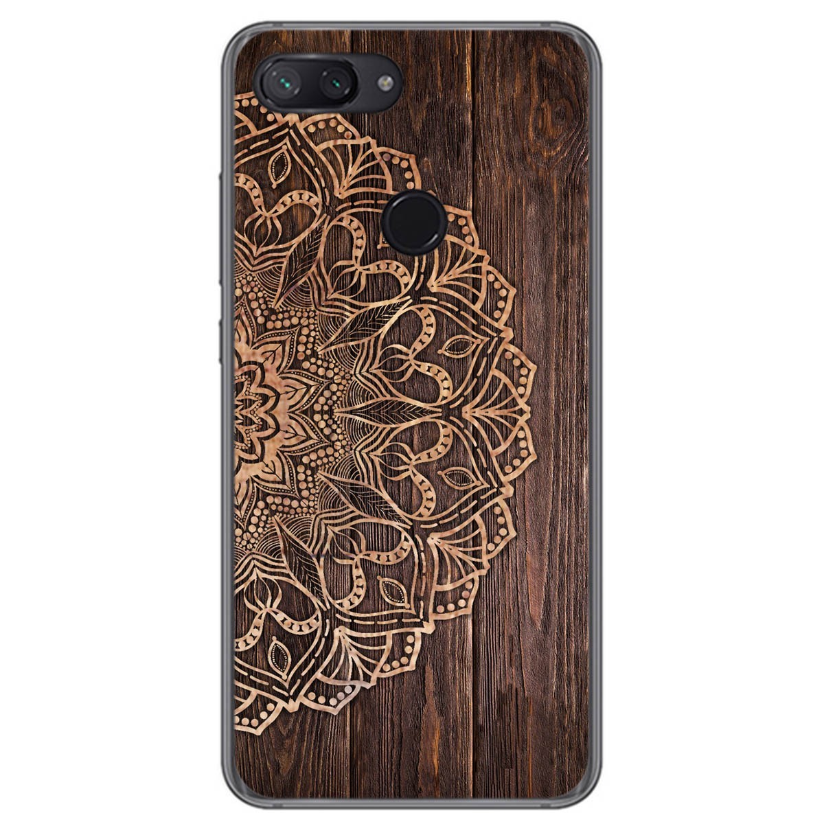 Funda Gel Tpu para Xiaomi Mi 8 Lite diseño Madera 06 Dibujos