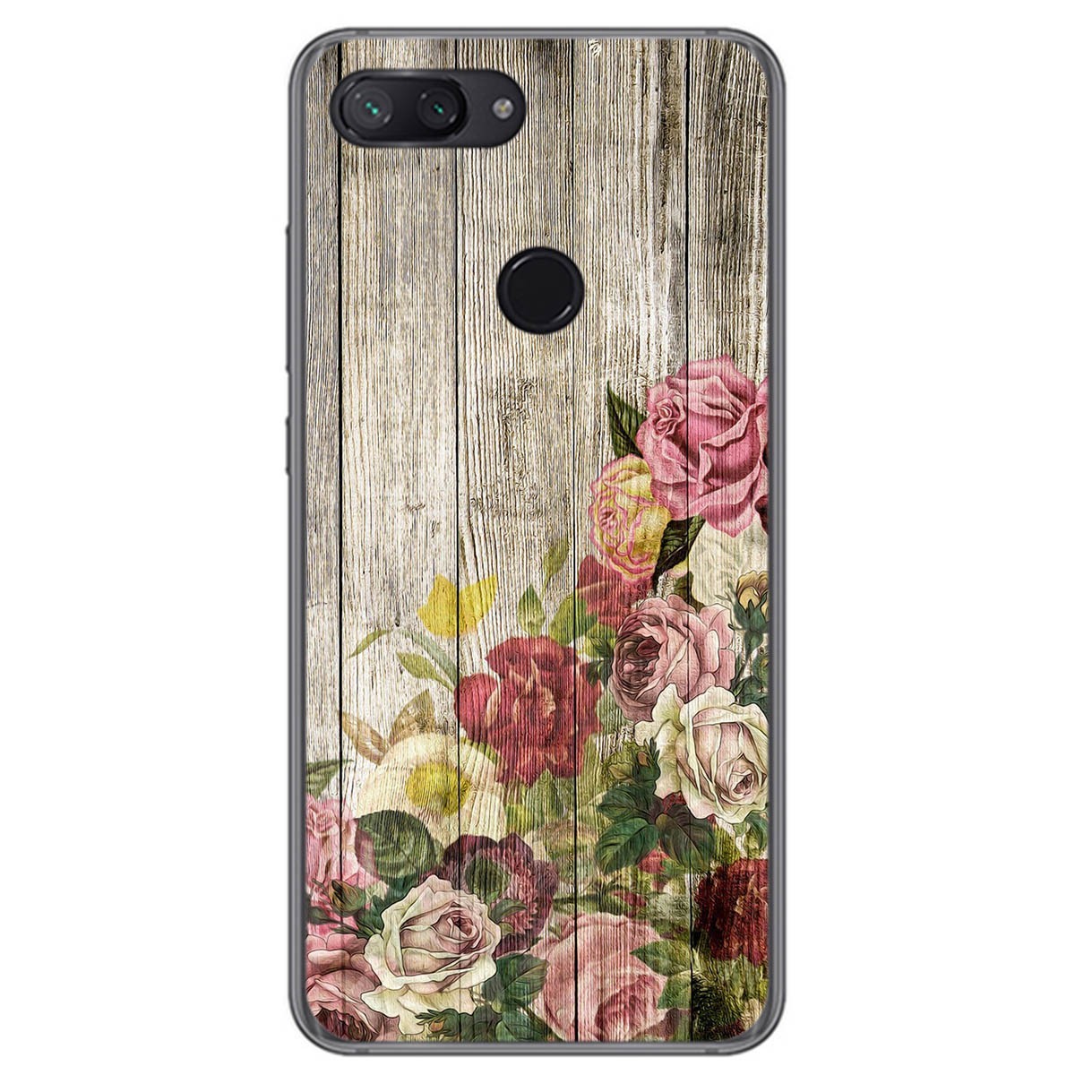 Funda Gel Tpu para Xiaomi Mi 8 Lite diseño Madera 08 Dibujos