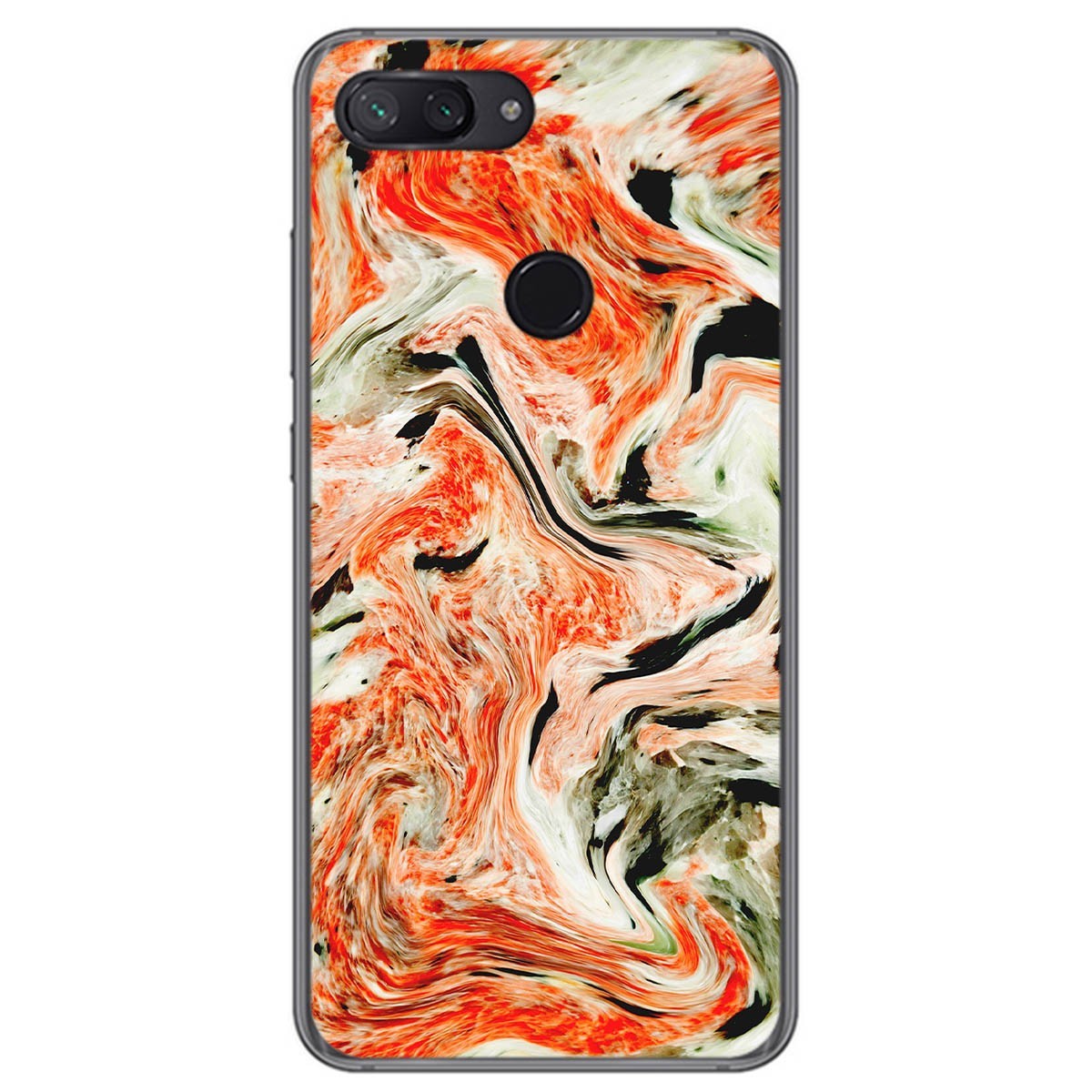 Funda Gel Tpu para Xiaomi Mi 8 Lite diseño Mármol 12 Dibujos