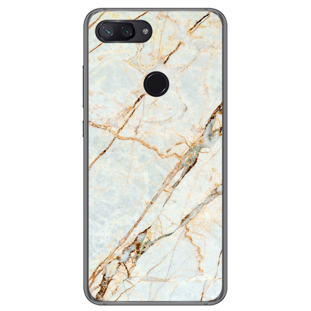 Funda Gel Tpu para Xiaomi Mi 8 Lite diseño Mármol 13 Dibujos