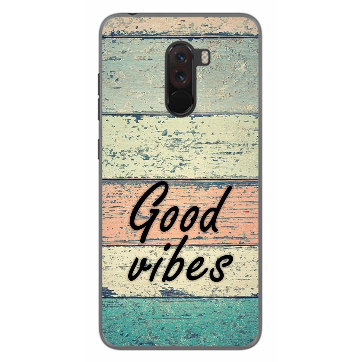 Funda Gel Tpu para Xiaomi Pocophone F1 diseño Madera 01 Dibujos