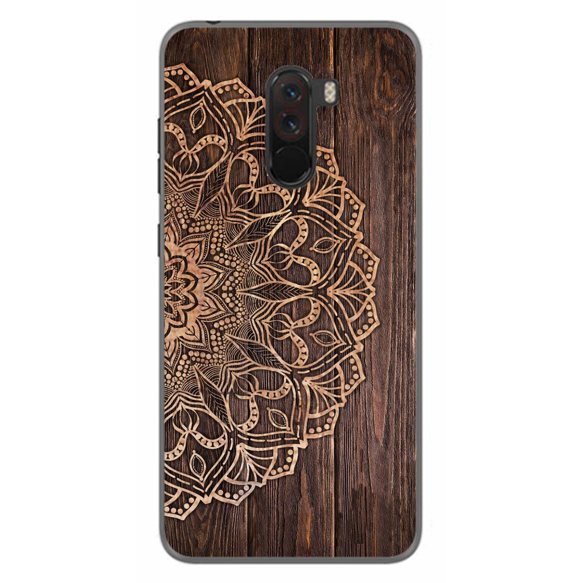 Funda Gel Tpu para Xiaomi Pocophone F1 diseño Madera 06 Dibujos
