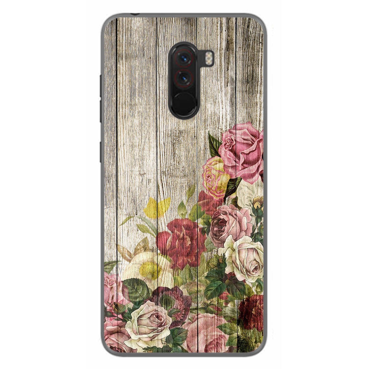 Funda Gel Tpu para Xiaomi Pocophone F1 diseño Madera 08 Dibujos