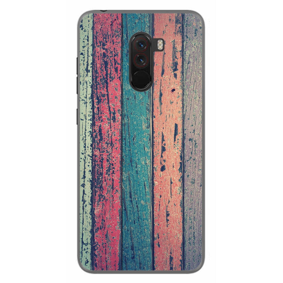 Funda Gel Tpu para Xiaomi Pocophone F1 diseño Madera 10 Dibujos