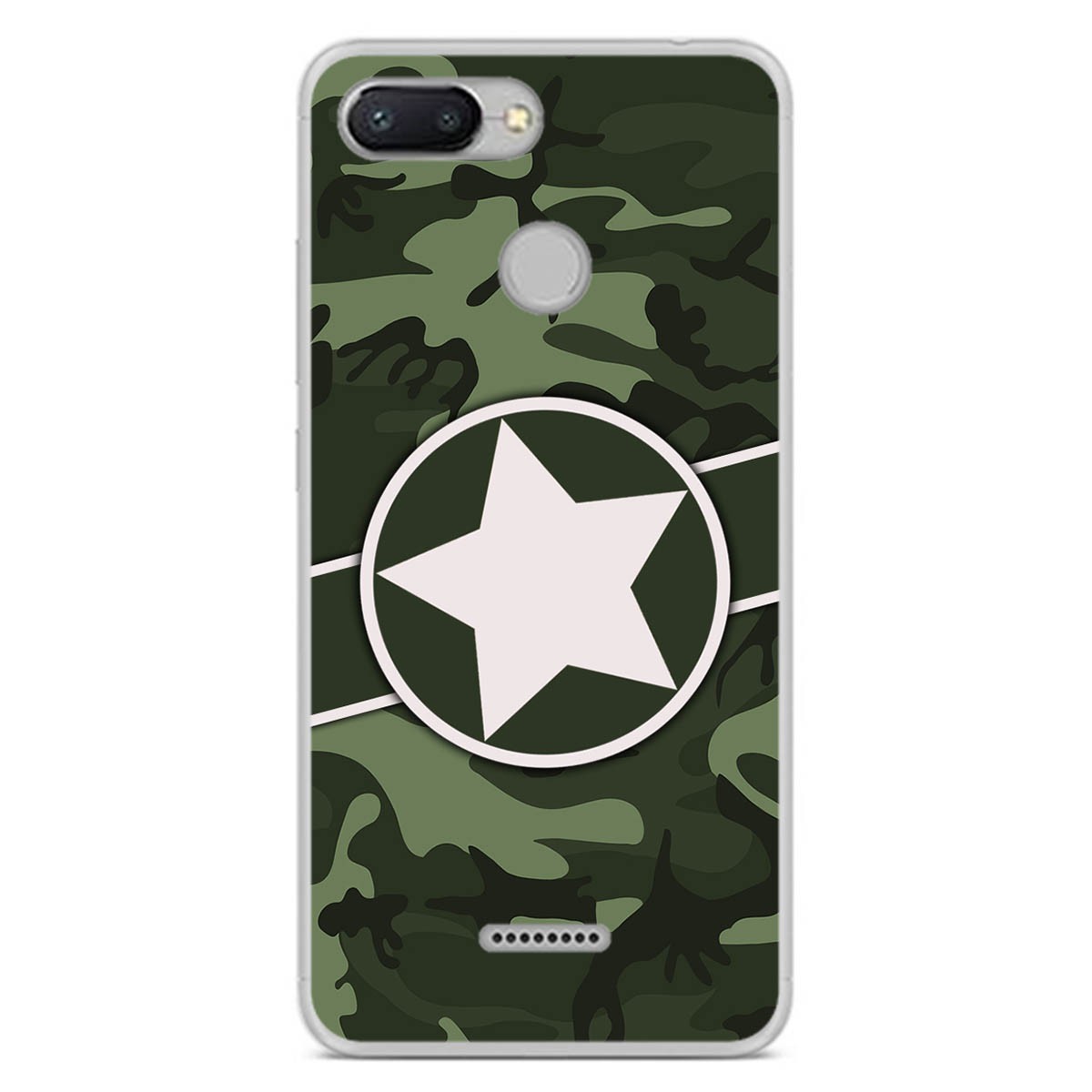 Funda Gel Tpu para Xiaomi Redmi 6 diseño Camuflaje 01 Dibujos