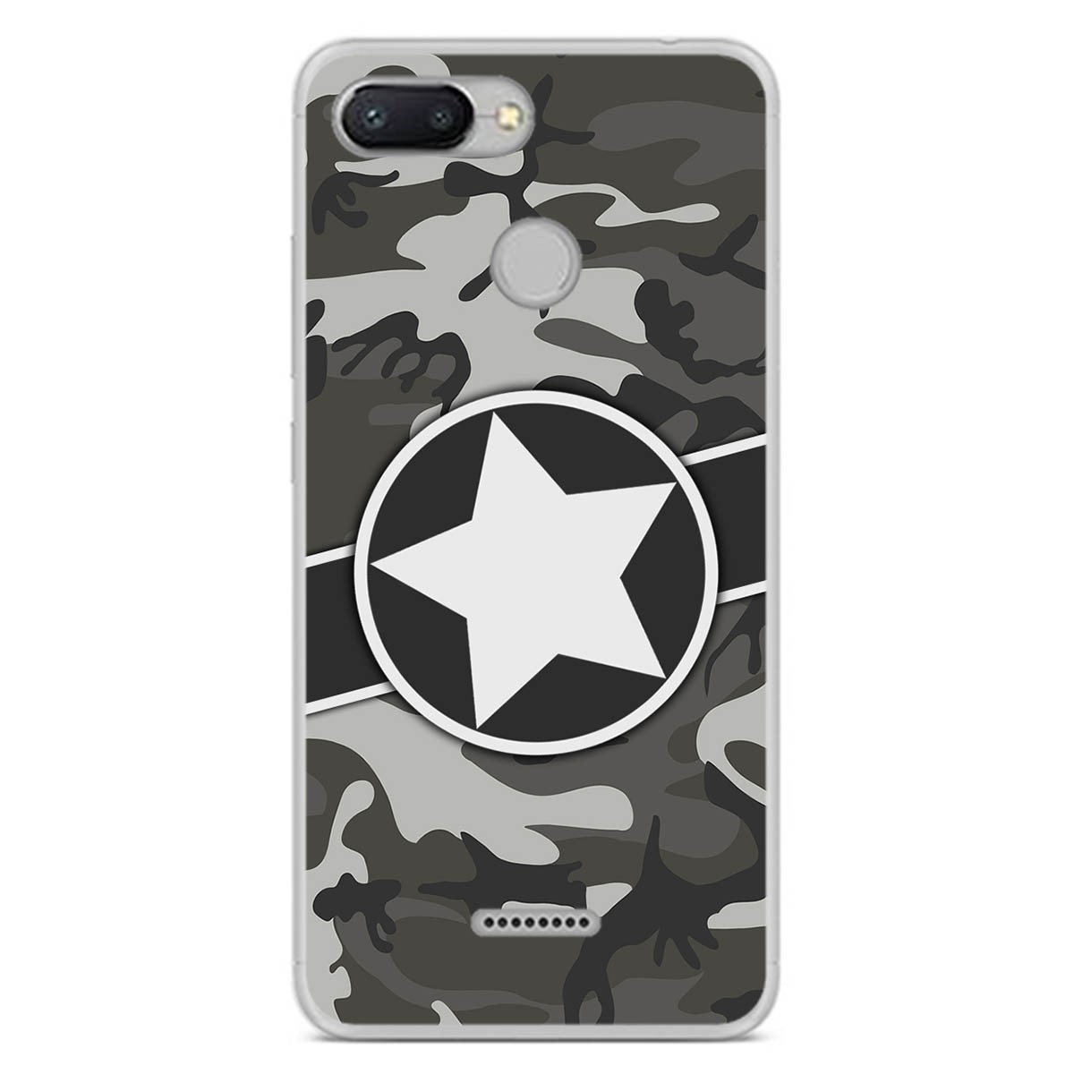 Funda Gel Tpu para Xiaomi Redmi 6 diseño Camuflaje 02 Dibujos