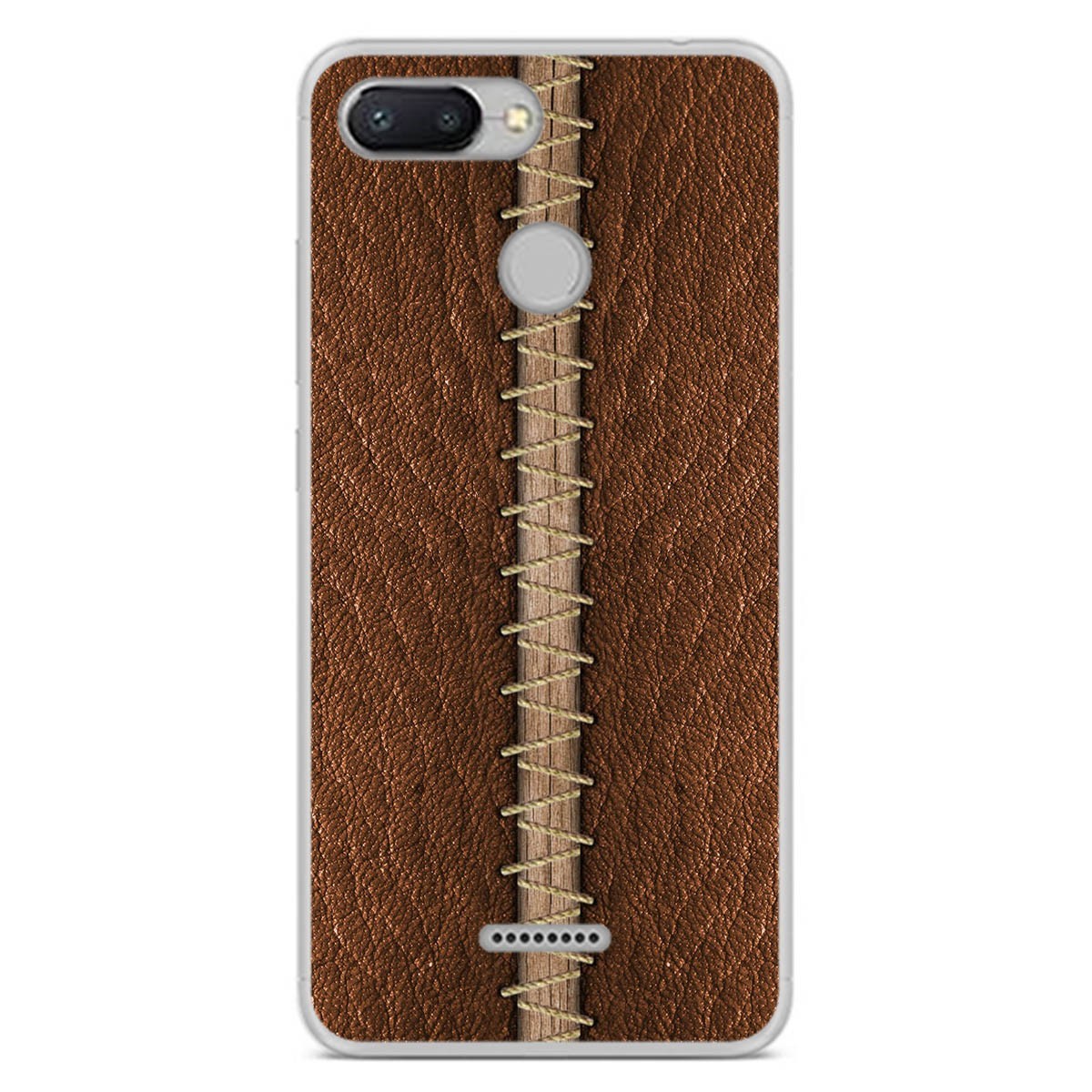 Funda Gel Tpu para Xiaomi Redmi 6 diseño Cuero 01 Dibujos