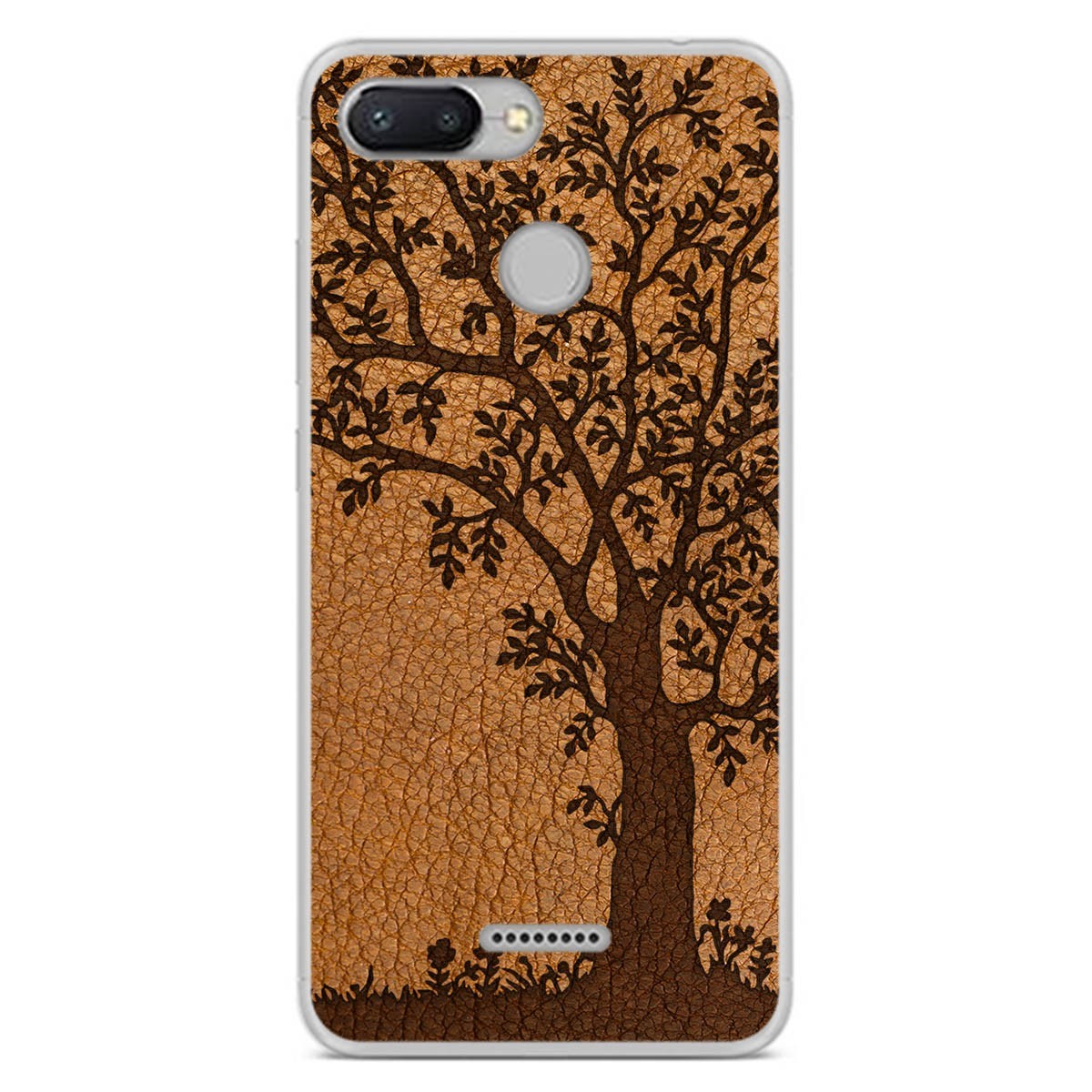 Funda Gel Tpu para Xiaomi Redmi 6 diseño Cuero 03 Dibujos