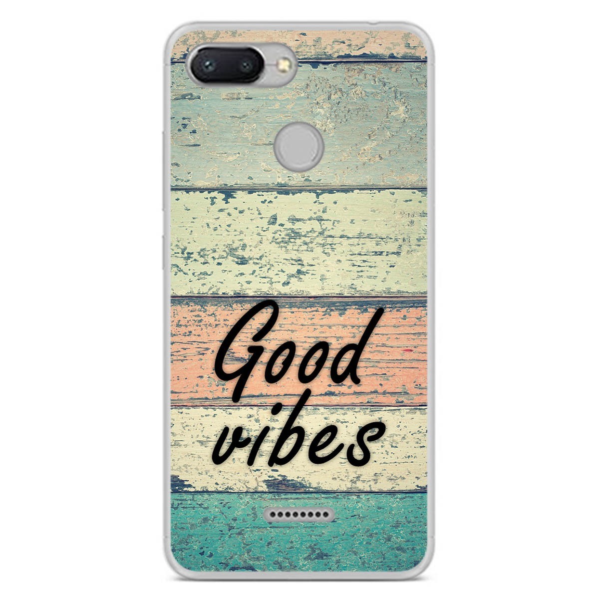 Funda Gel Tpu para Xiaomi Redmi 6 diseño Madera 01 Dibujos