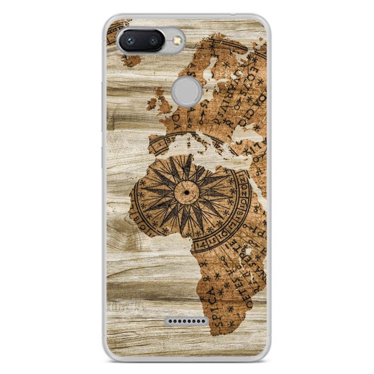 Funda Gel Tpu para Xiaomi Redmi 6 diseño Madera 07 Dibujos