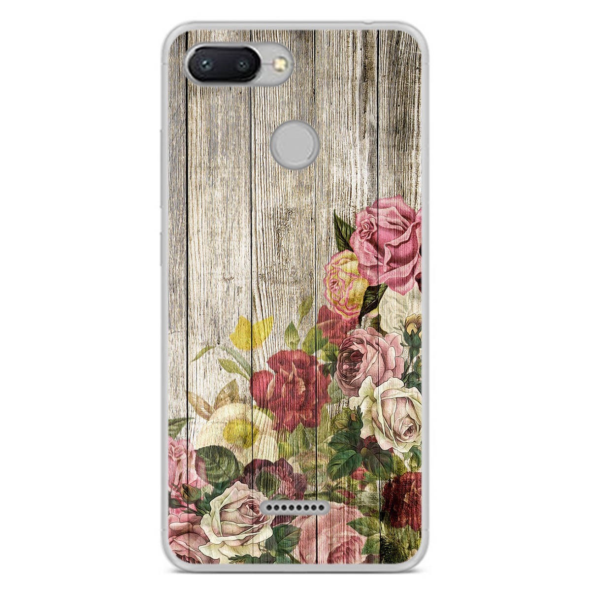 Funda Gel Tpu para Xiaomi Redmi 6 diseño Madera 08 Dibujos