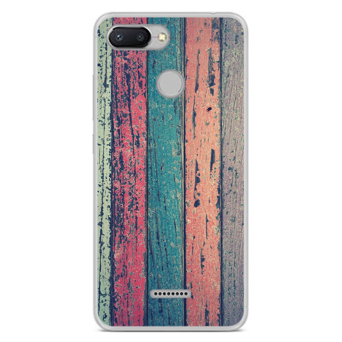 Funda Gel Tpu para Xiaomi Redmi 6 diseño Madera 10 Dibujos