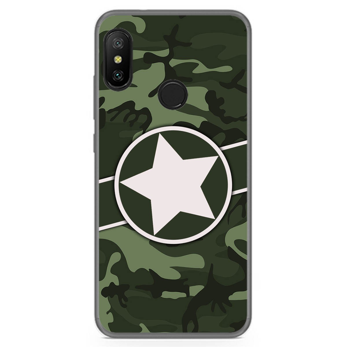 Funda Gel Tpu para Xiaomi Redmi 6 Pro / Mi A2 Lite diseño Camuflaje 01 Dibujos