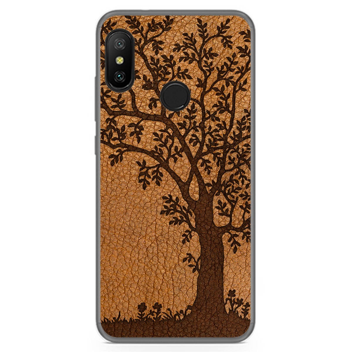 Funda Gel Tpu para Xiaomi Redmi 6 Pro / Mi A2 Lite diseño Cuero 03 Dibujos