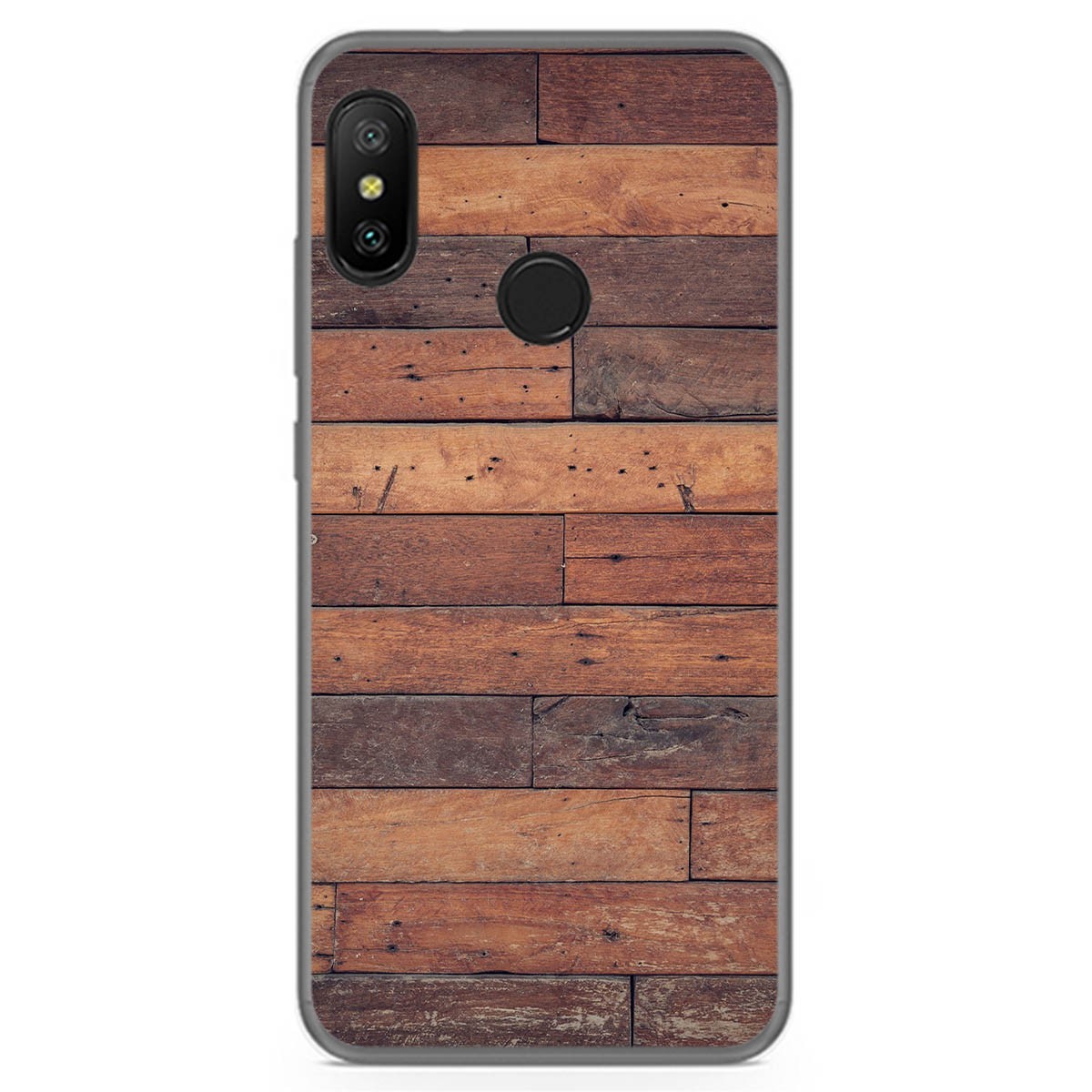 Funda Gel Tpu para Xiaomi Redmi 6 Pro / Mi A2 Lite diseño Madera 03 Dibujos