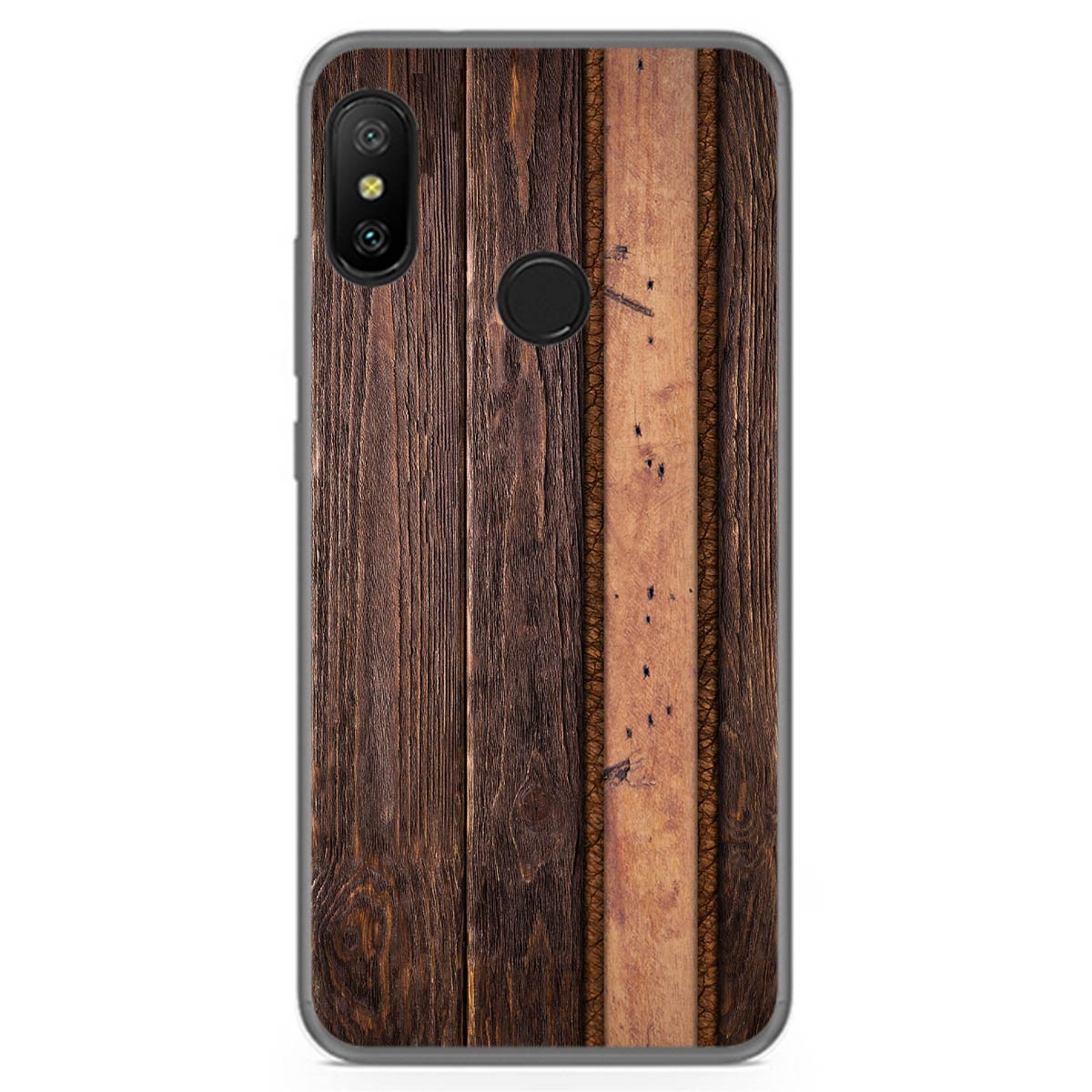 Funda Gel Tpu para Xiaomi Redmi 6 Pro / Mi A2 Lite diseño Madera 05 Dibujos