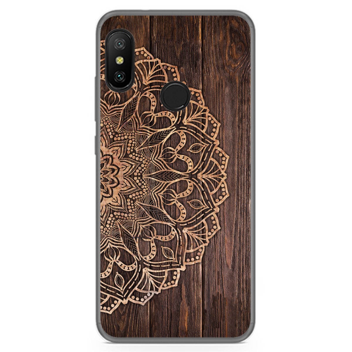 Funda Gel Tpu para Xiaomi Redmi 6 Pro / Mi A2 Lite diseño Madera 06 Dibujos