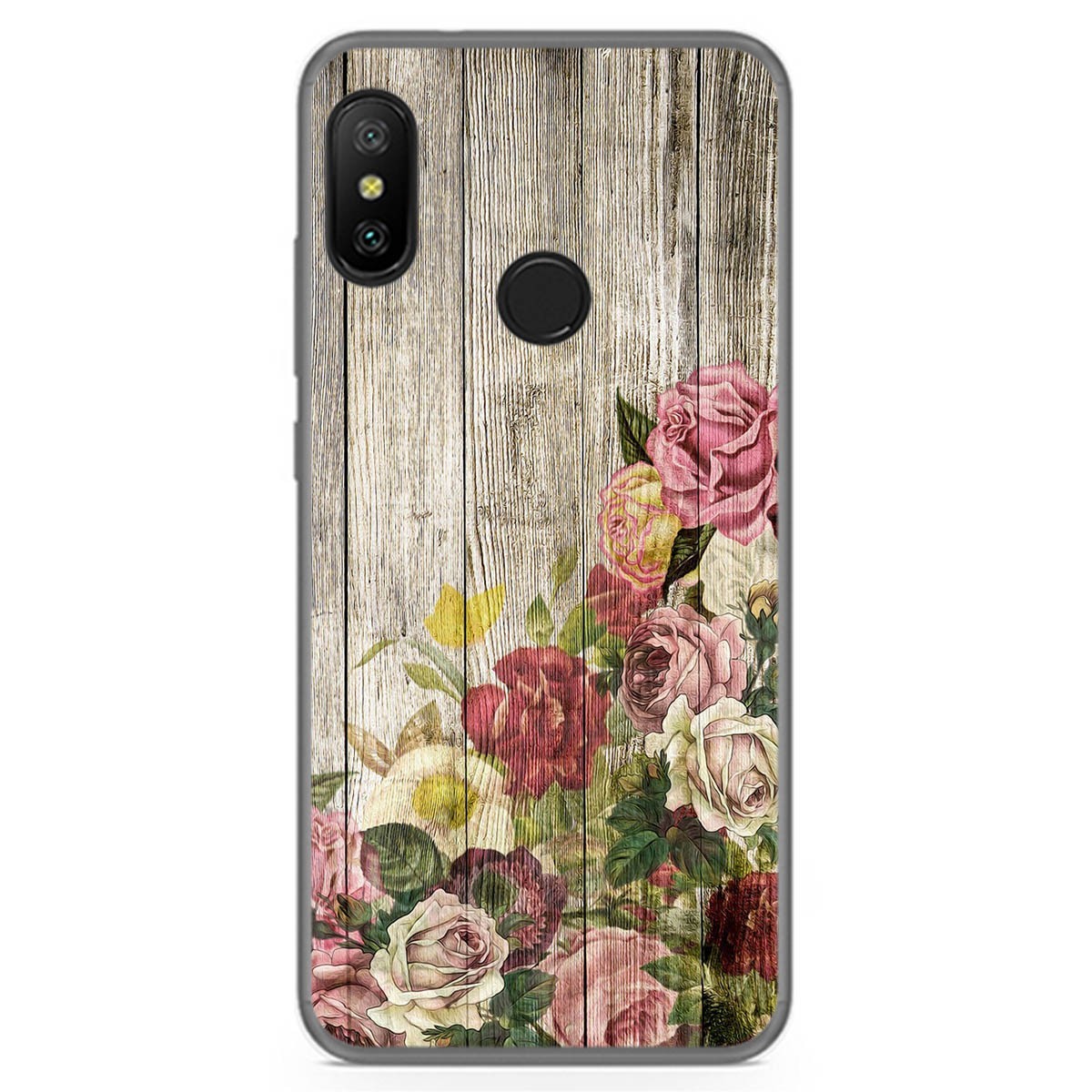 Funda Gel Tpu para Xiaomi Redmi 6 Pro / Mi A2 Lite diseño Madera 08 Dibujos