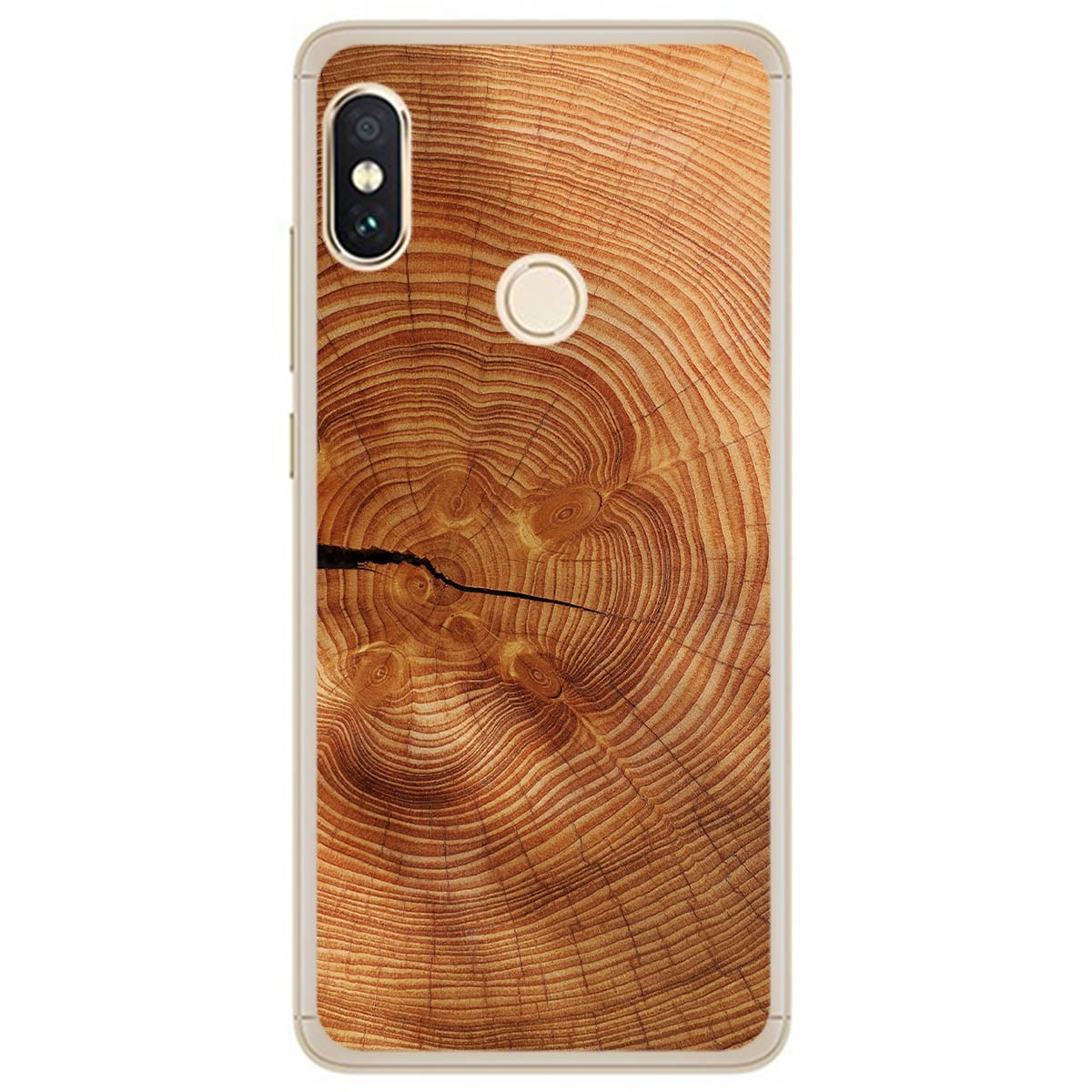 Funda Gel Tpu para Xiaomi Redmi Note 5 / Note 5 Pro diseño Madera 04 Dibujos