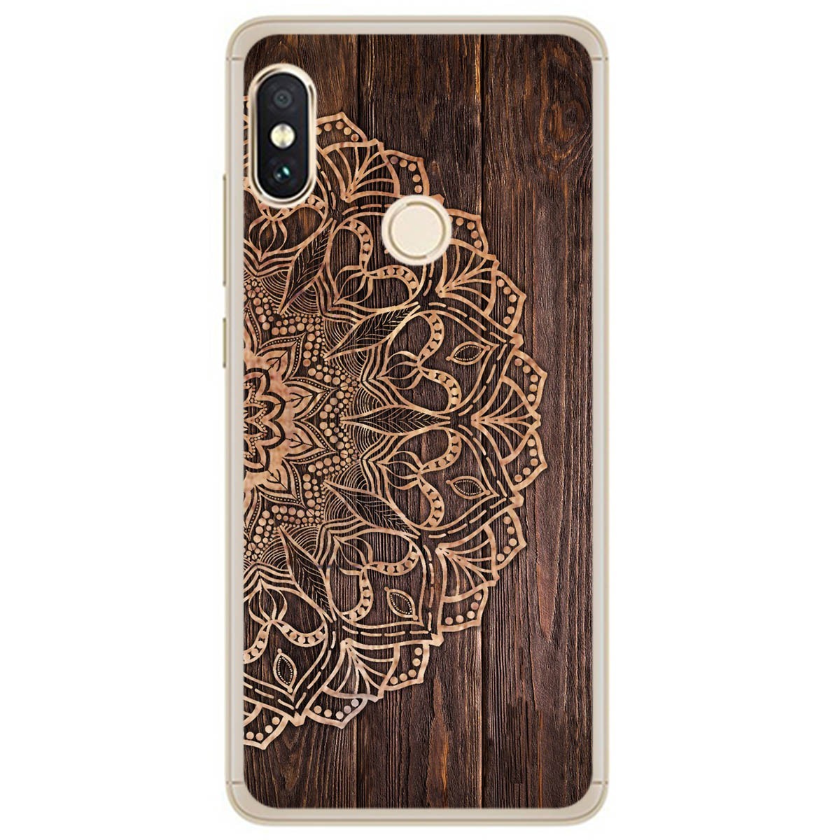 Funda Gel Tpu para Xiaomi Redmi Note 5 / Note 5 Pro diseño Madera 06 Dibujos