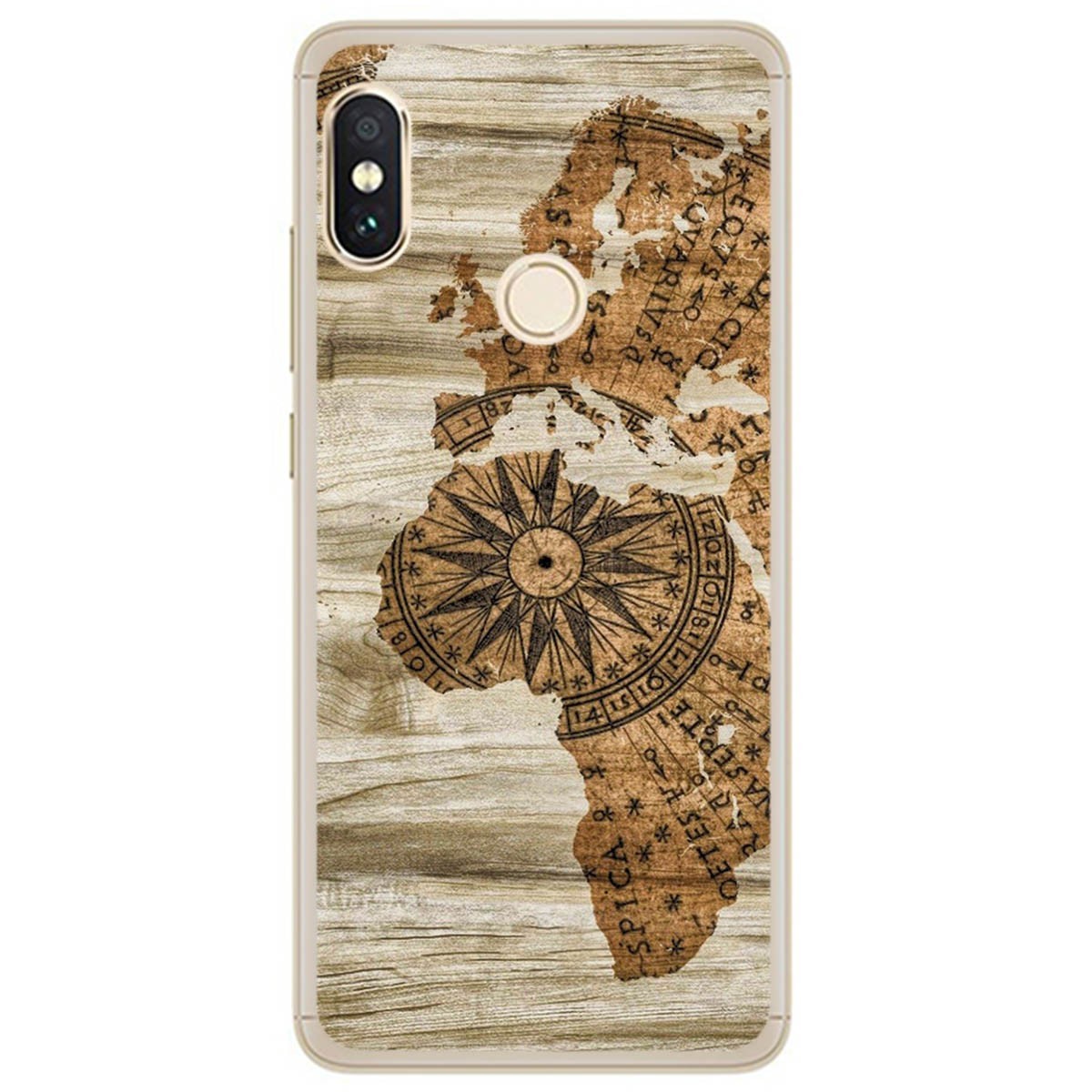 Funda Gel Tpu para Xiaomi Redmi Note 5 / Note 5 Pro diseño Madera 07 Dibujos