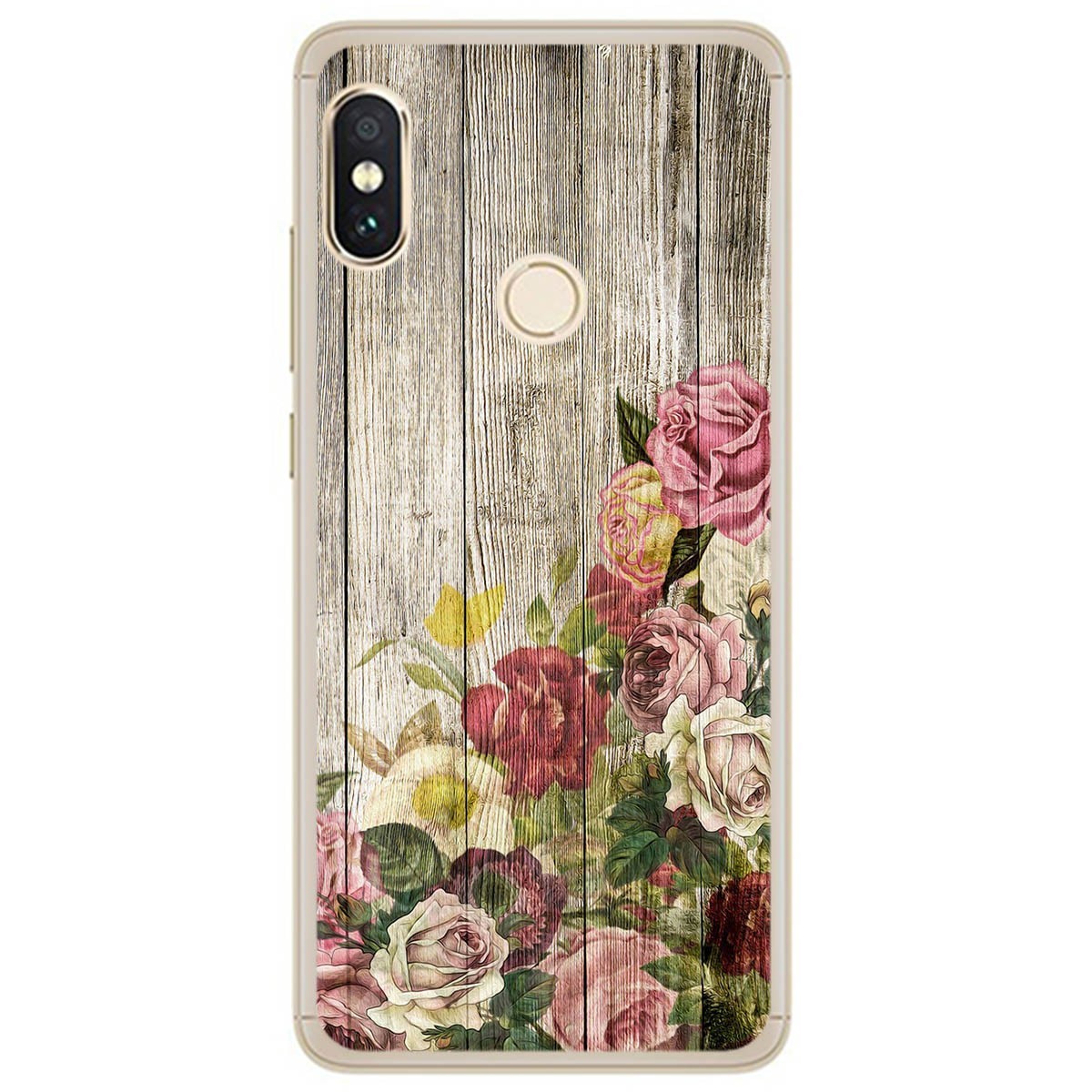 Funda Gel Tpu para Xiaomi Redmi Note 5 / Note 5 Pro diseño Madera 08 Dibujos