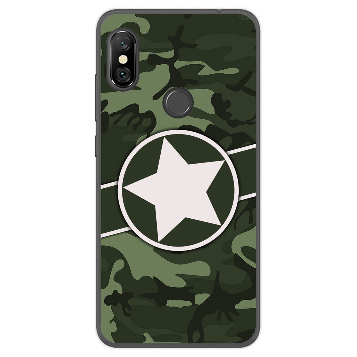 Funda Gel Tpu para Xiaomi Redmi Note 6 Pro diseño Camuflaje 01 Dibujos