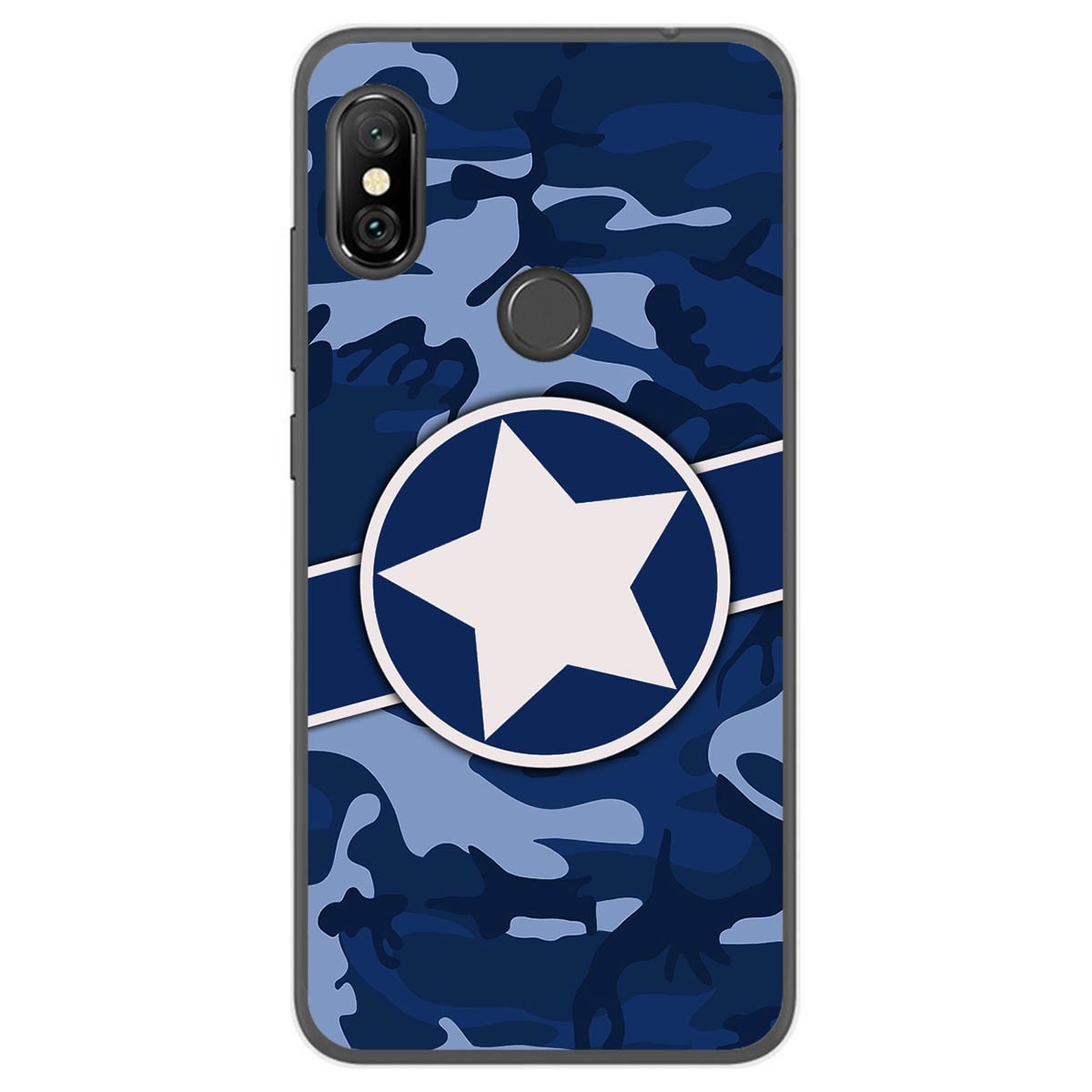 Funda Gel Tpu para Xiaomi Redmi Note 6 Pro diseño Camuflaje 03 Dibujos