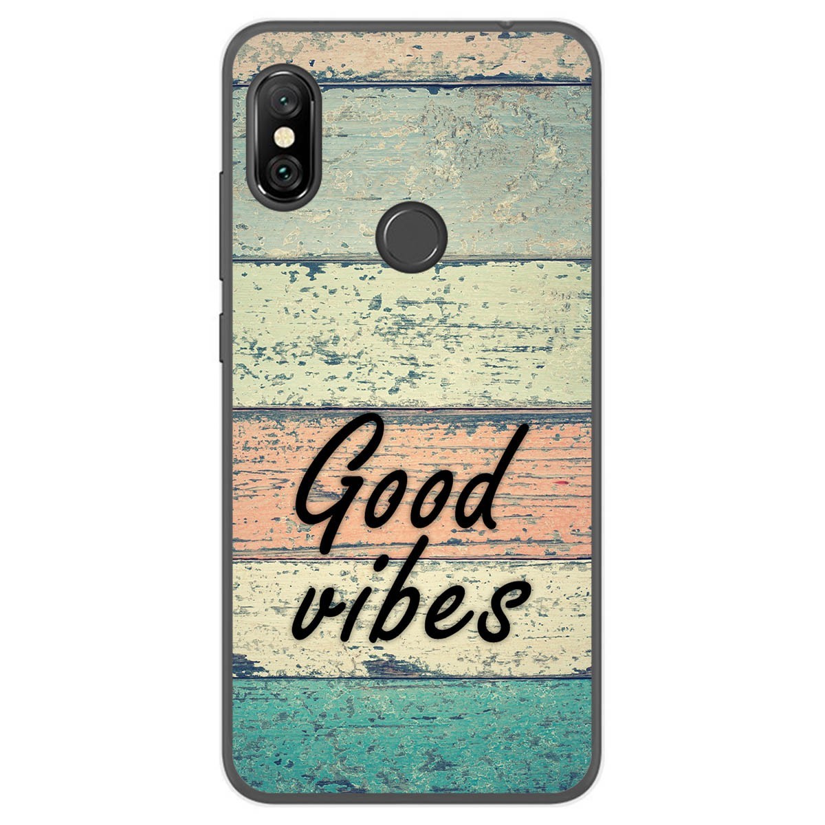 Funda Gel Tpu para Xiaomi Redmi Note 6 Pro diseño Madera 01 Dibujos