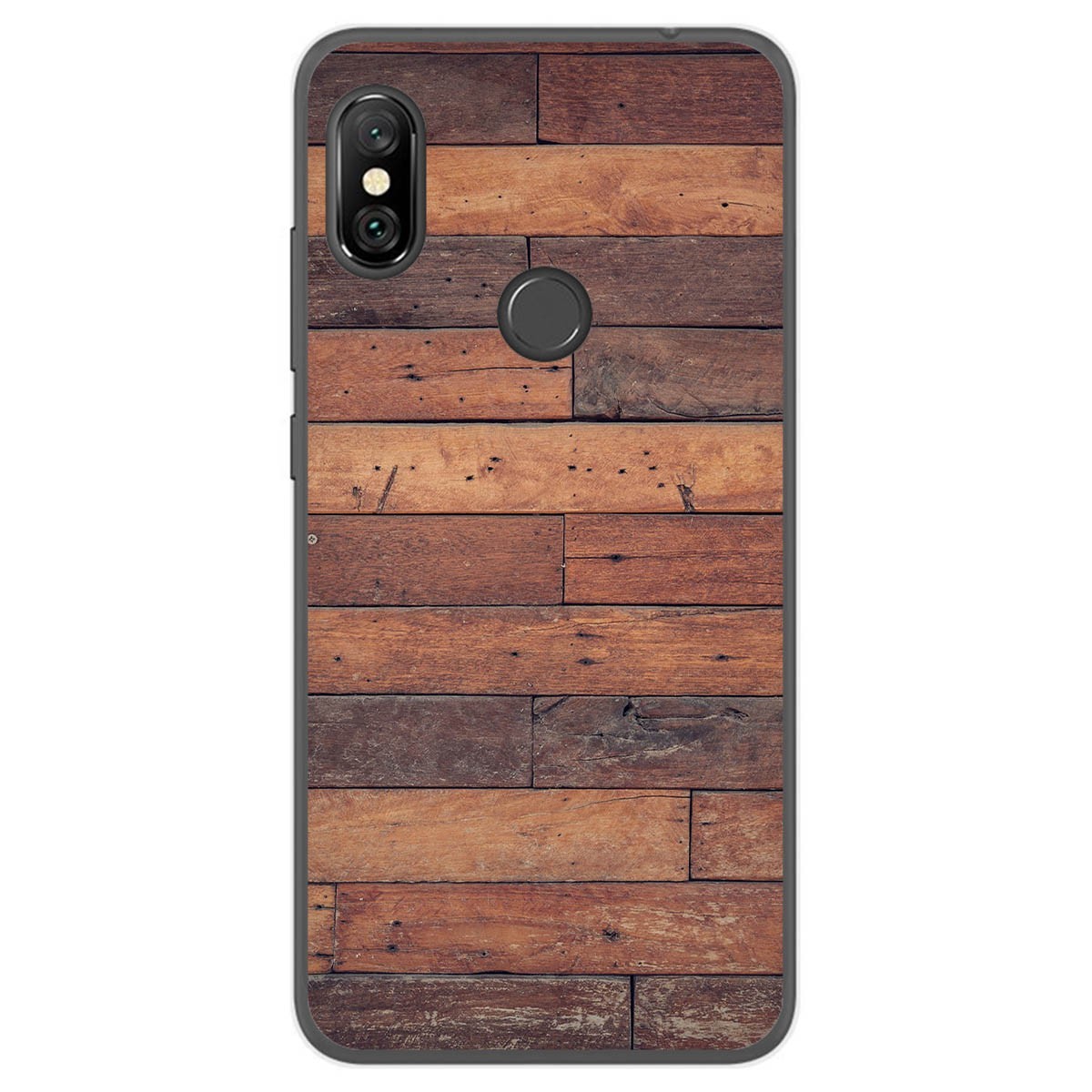 Funda Gel Tpu para Xiaomi Redmi Note 6 Pro diseño Madera 03 Dibujos