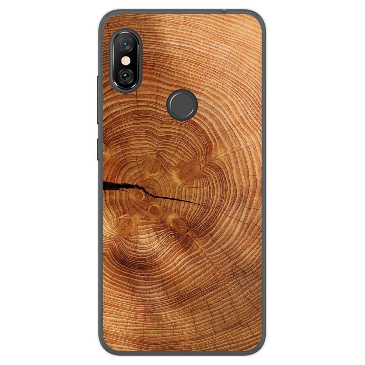 Funda Gel Tpu para Xiaomi Redmi Note 6 Pro diseño Madera 04 Dibujos
